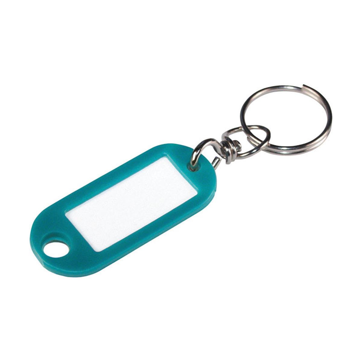 Plastic  Metal Labeling with ID Key Ring  Assorted - Pack of 5