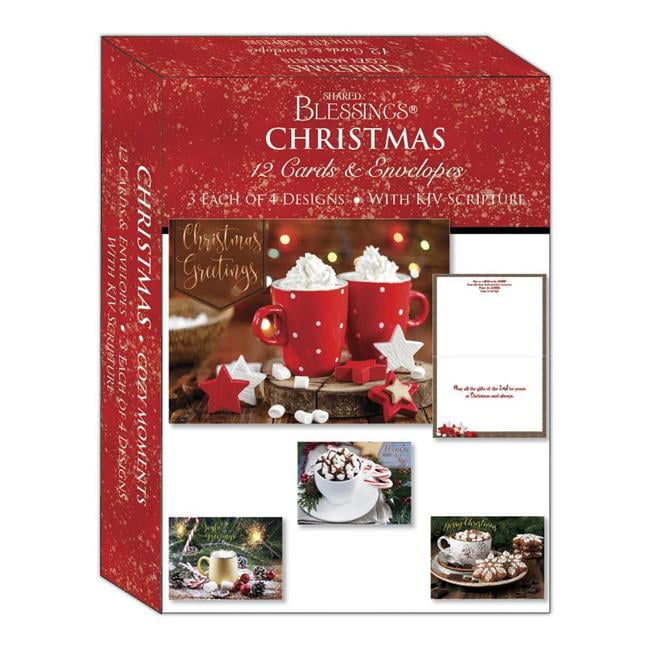 Boxed - Card Shared Blessings-Christmas-Assorted & Cozy Moments - Box of 12