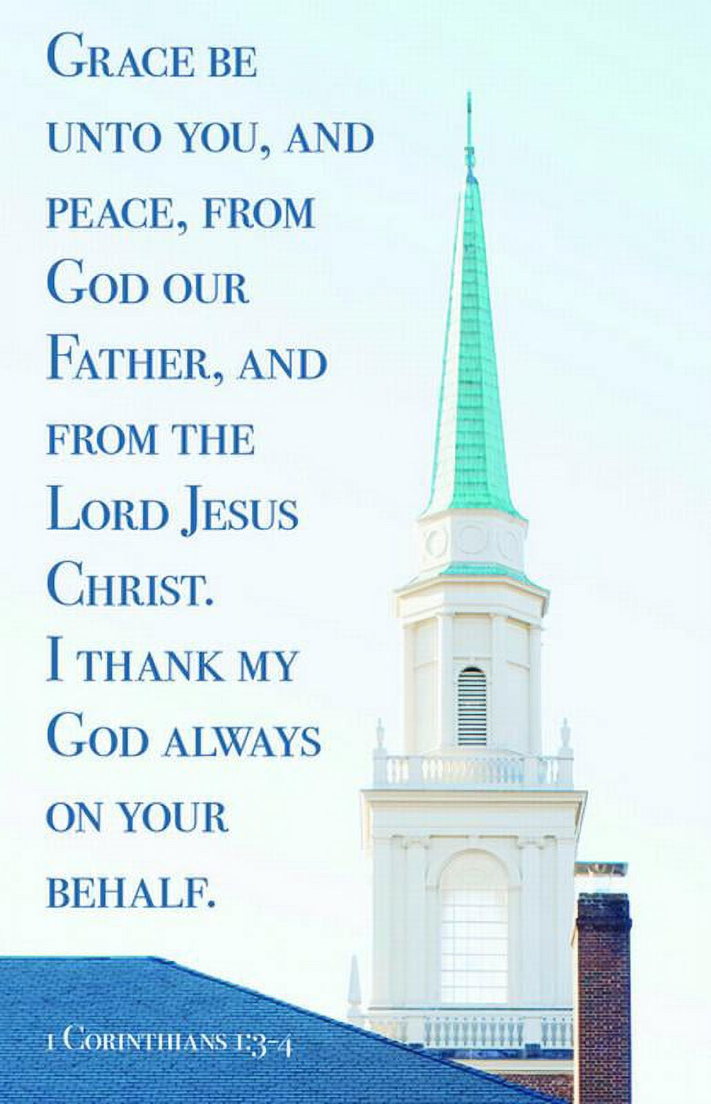 Grace Be Upon You Peace & Pastor Appreciation 1 Corinthians 1 - Bulletin, Pack of 100