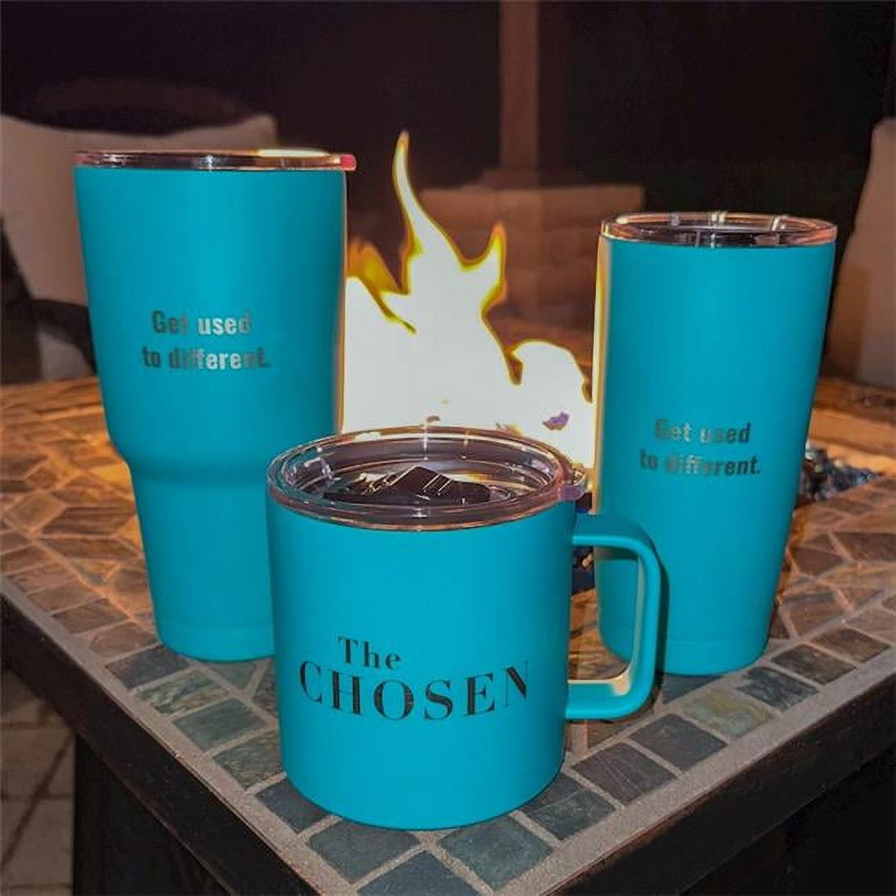 16 oz Get Used To Different--Stainless Steel Mug, Teal