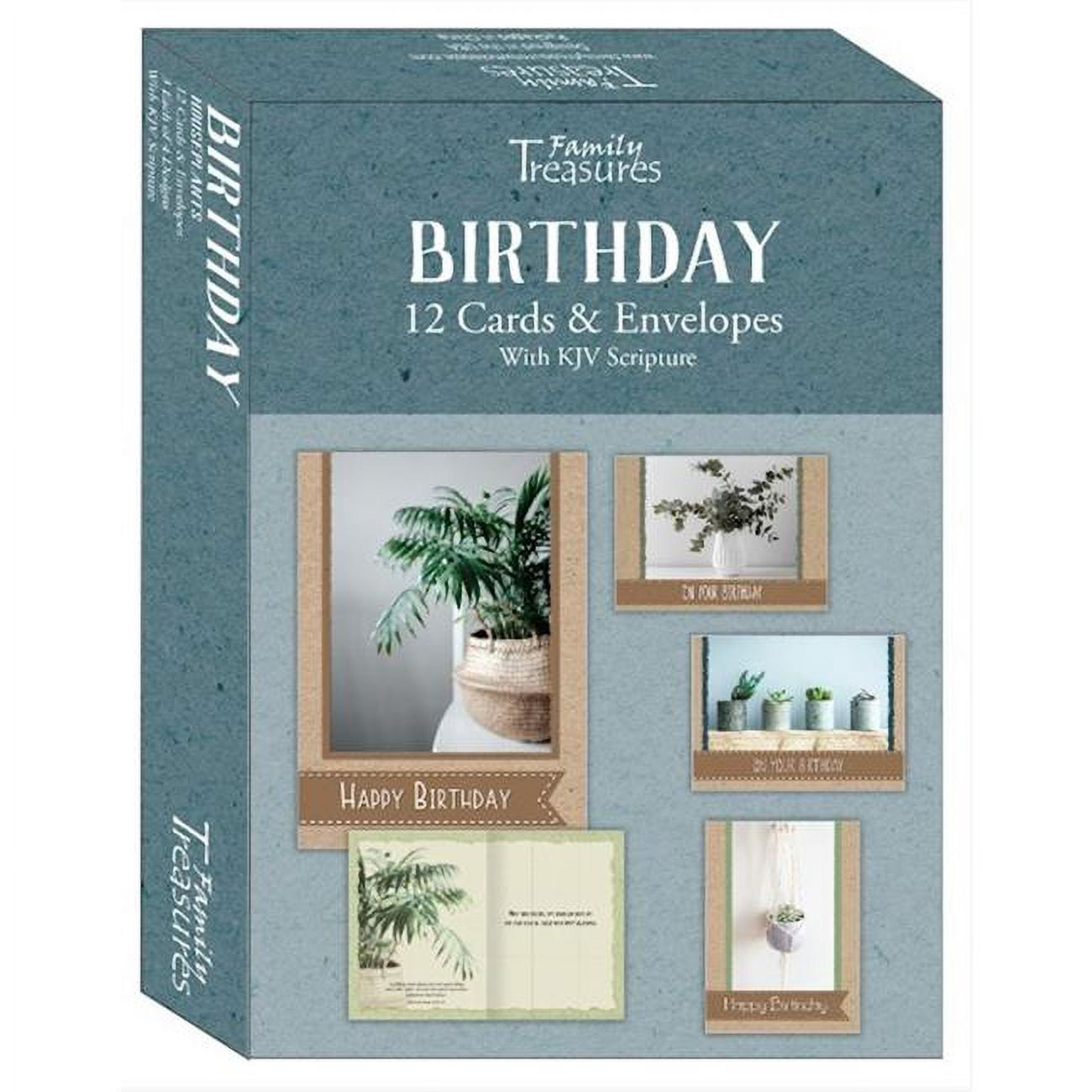 Houseplants Birthday Boxed Card - Pack of 12