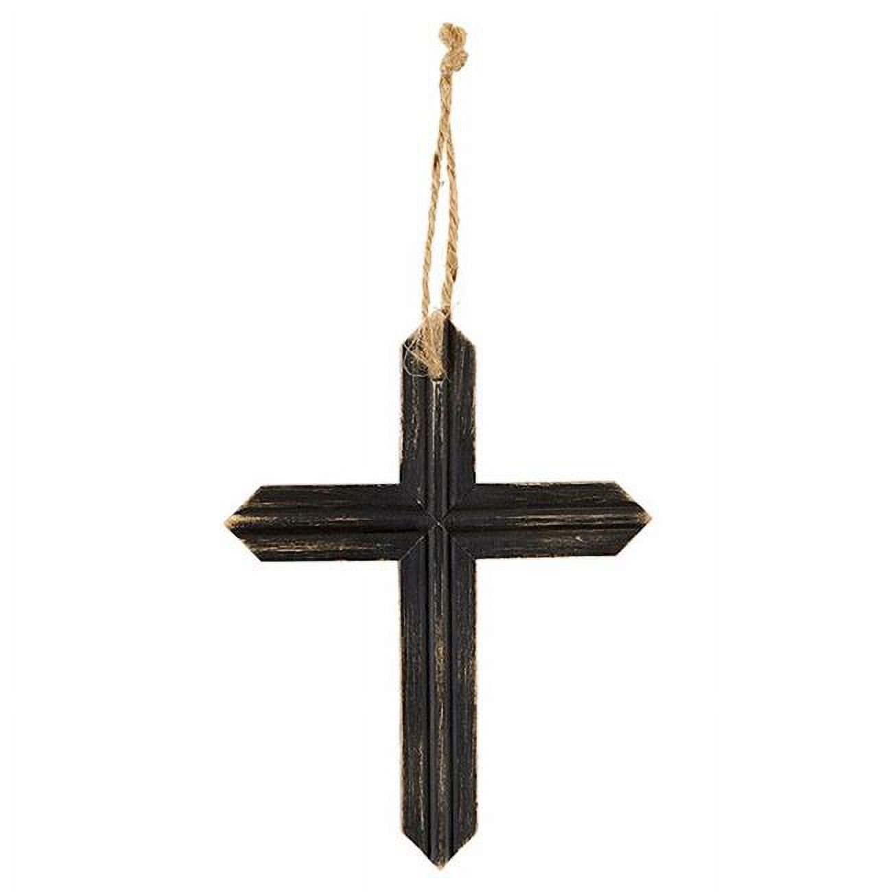 5.5 x 7.8 in. Black Fir Wood Hanging Cross