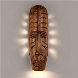A19 Lighting NT004-AP Tribal Mask Wall SconceAmber Palm