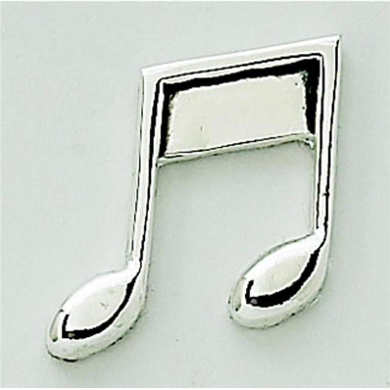 1 x75 in Peel & Press Music Note Icon - Silver Plated