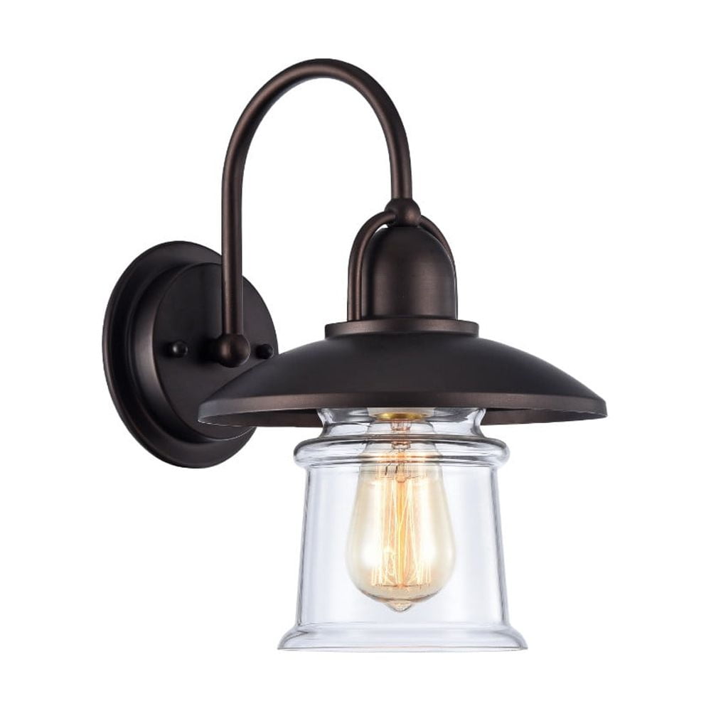 Chloe CH57051RB09-WS1 9 in. Lighting Ironclad Industrial-Style 1 Light Rubbed Br