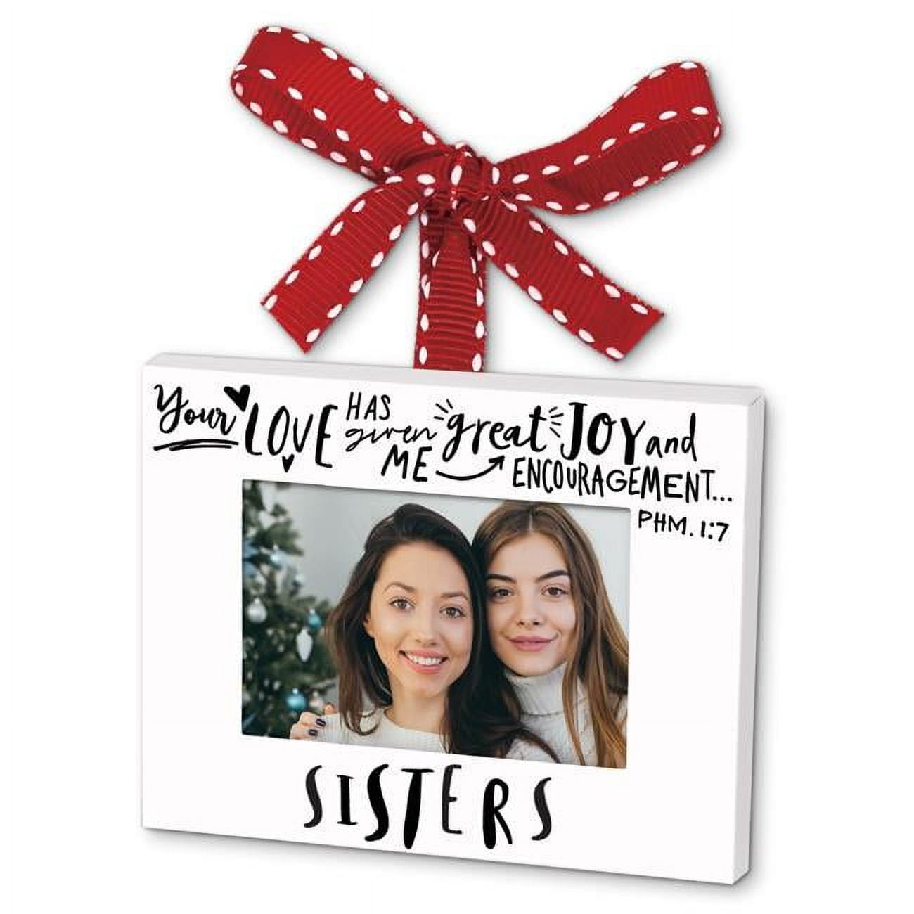 Frame Sisters Ribbon Hang Christmas Ornament