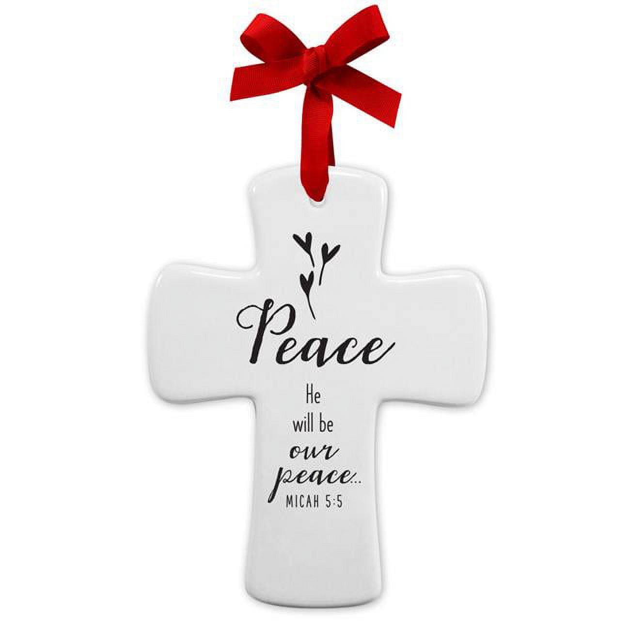 4.5 in. Peace Cross Christmas Ornament