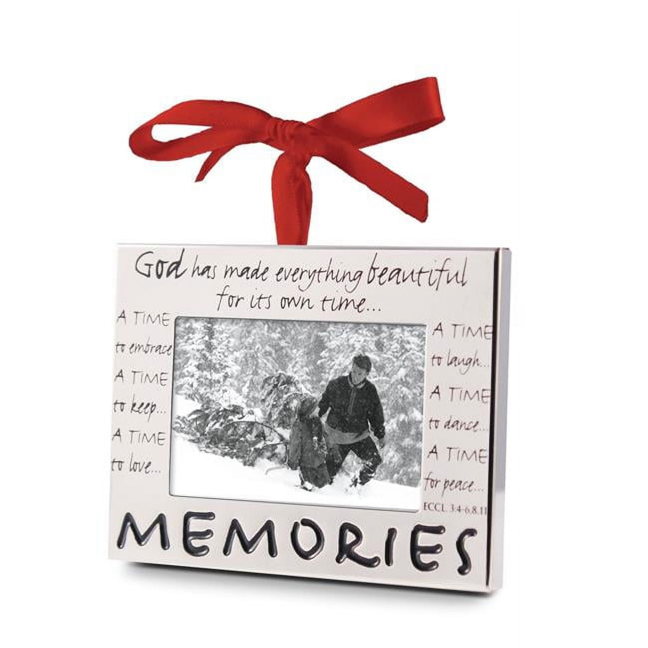 Memories Frame Metal Christmas Ornament