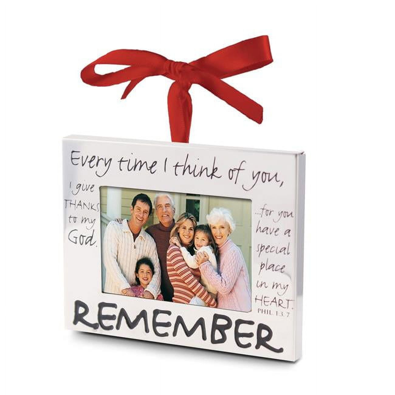 Remember Frame Metal Christmas Ornament