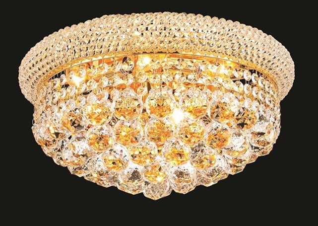 1800F16G-RC 16 D x 8 in. Primo Collection Flush Mount - Royal CutGold