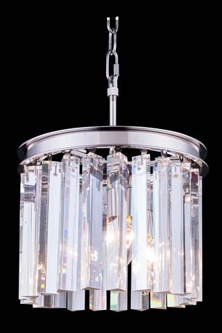 Elegant Lighting 1208D12PN-RC 12 Dia. x 13 H in. Sydney Pendent Lamp - Polished