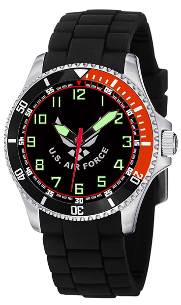 Rothco | Aquaforce Combat Watch | Black Rubber Strap