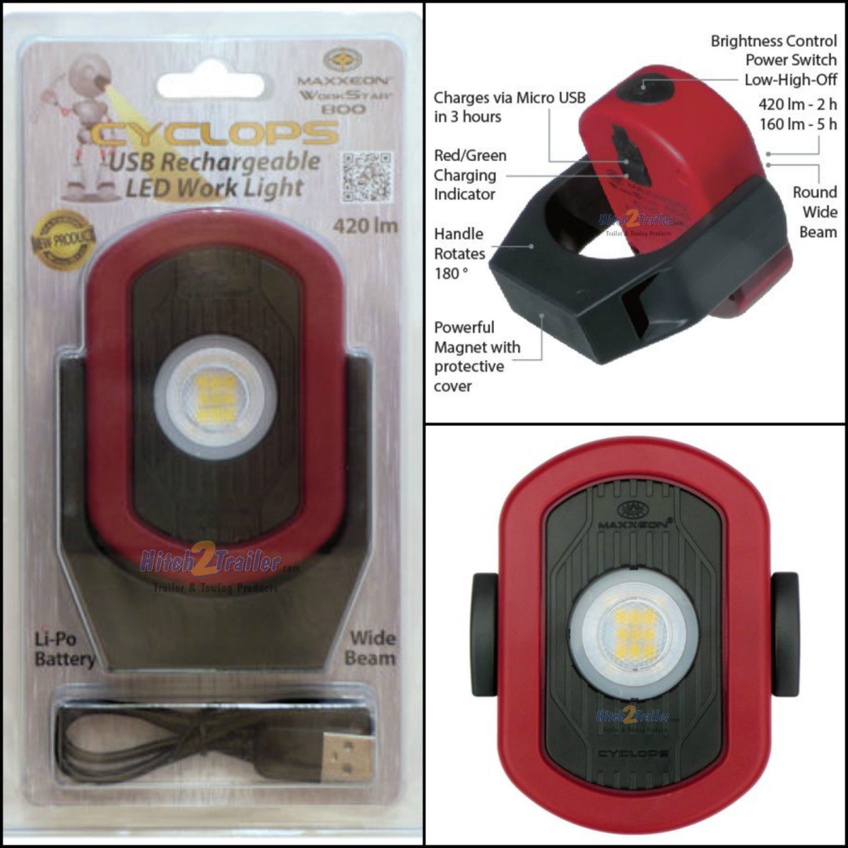 Cyclops 3W Rechargeable Spotlight/Lantern Combo 