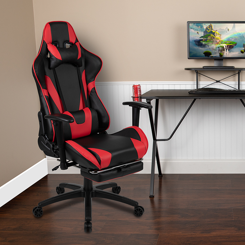 GameFitz Gaming Chair with Footrest 