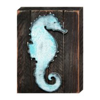 Designocracy 98517-08 Seahorse Vintage Art on Board Wall Decor