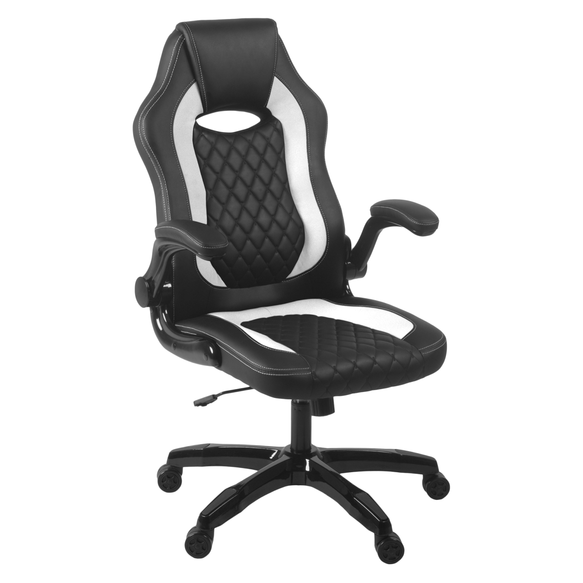 X30 Gaming Chair Racing Office Ergonomic Computer Chair with Fully Reclining Back and Slide-Out Footrest in Black LeatherSoft