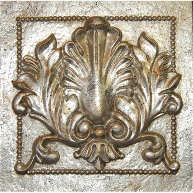 Hickory Manor House Single Crest Tile Gilt Silver