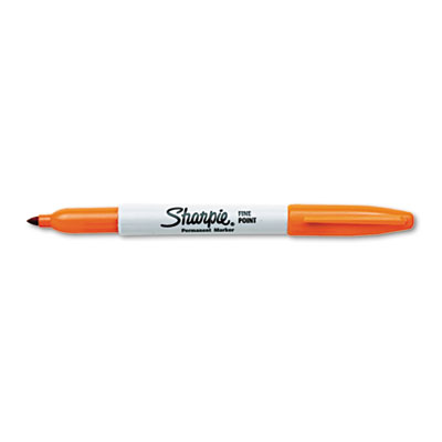 Markers Sharpie 30006 Permanent Fine Point Orange Pack 12 Waterproof 