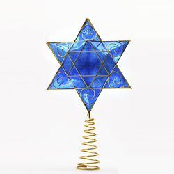 Kurt S Adler- Inc US0134 Kurt Adler 13&apos&apos Battery-Operated Hanukkah Treetop with 8 LED Lights